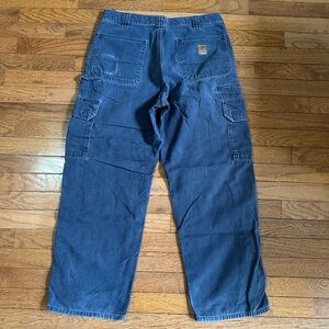 Vintage carhartt cargo pants size 34x30 navy blue